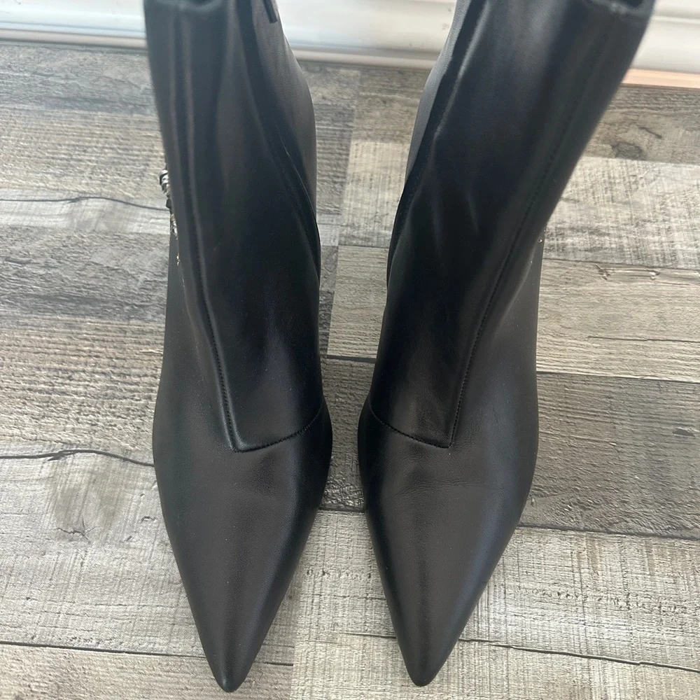 Kurt Geiger Black Eye Embellished Heeled Boots - Picture 4 of 8